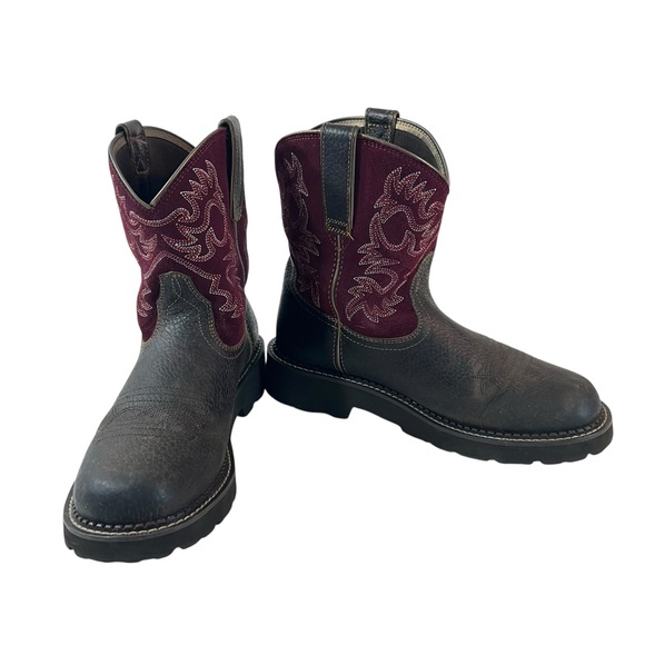 Ariat Fatbaby Round Toe Work Boots Womens Size 10B - Picture 1 of 6